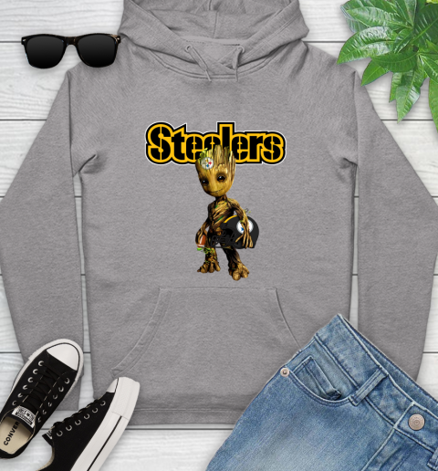 Pittsburgh Steelers NFL Football Groot Marvel Guardians Of The Galaxy Youth Hoodie 6