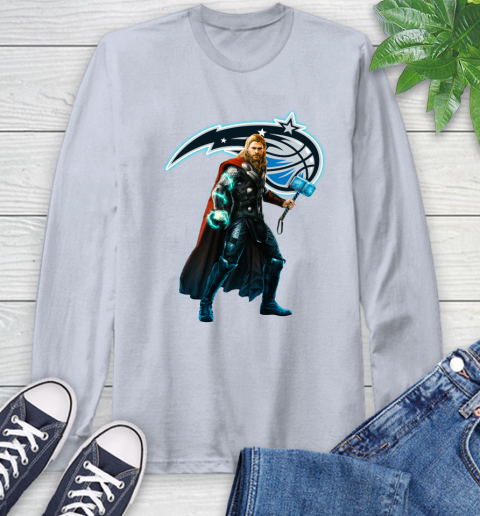 NBA Thor Avengers Endgame Basketball Orlando Magic Long Sleeve T-Shirt 6