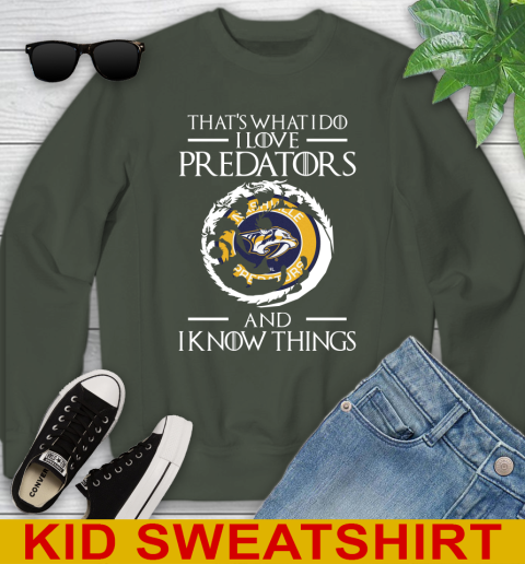 Nashville Predators NHL Hockey That's What I Do I Love My Team And I Know Things Game Of Thrones 116