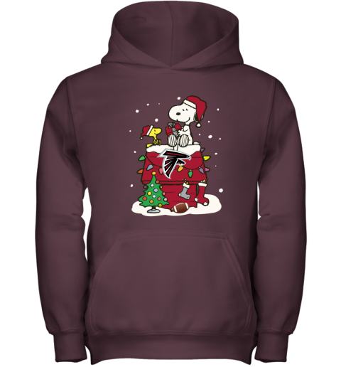 Happy Christmas With Atlanta Falcons Snoopy Youth Hoodie