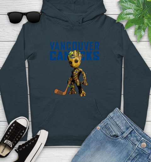 Vancouver Canucks NHL Hockey Groot Marvel Guardians Of The Galaxy Youth Hoodie 8