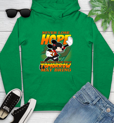 Tampa Bay Buccaneers NFL Football Mickey Disney Never Lose Hope Youth Hoodie 9
