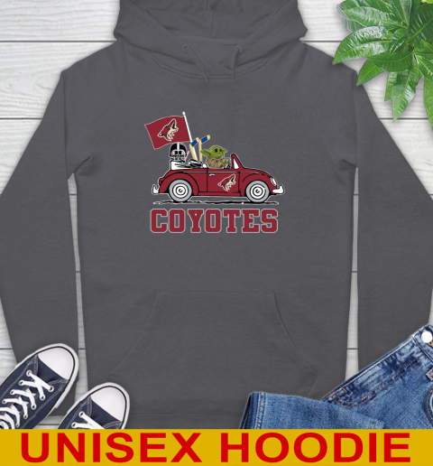 NHL Hockey Arizona Coyotes Darth Vader Baby Yoda Driving Star Wars Shirt Hoodie 7