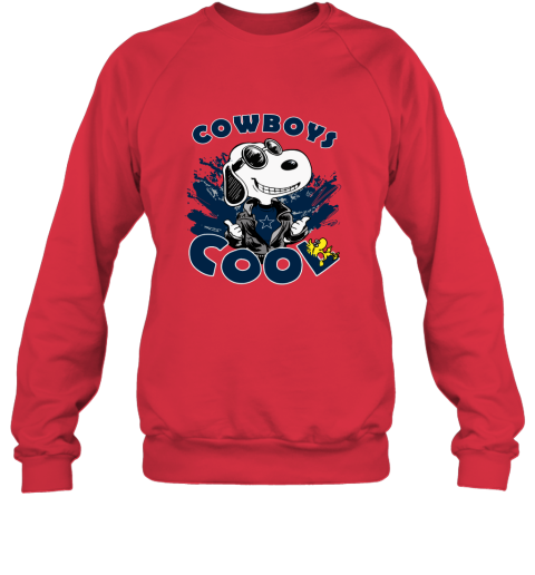 wnsz dallas cowboys snoopy joe cool were awesome shirt sweatshirt 35 front red