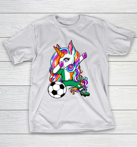 Dabbing Unicorn Ireland Soccer Fans Jersey Irish Football T-Shirt 24