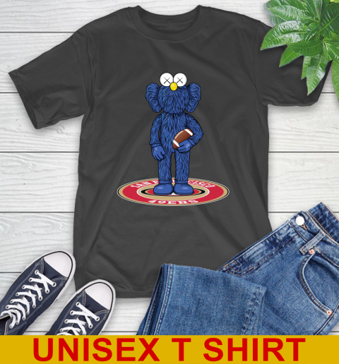 NFL Football San Francisco 49ers Kaws Bff Blue Figure Shirt T-Shirt 2