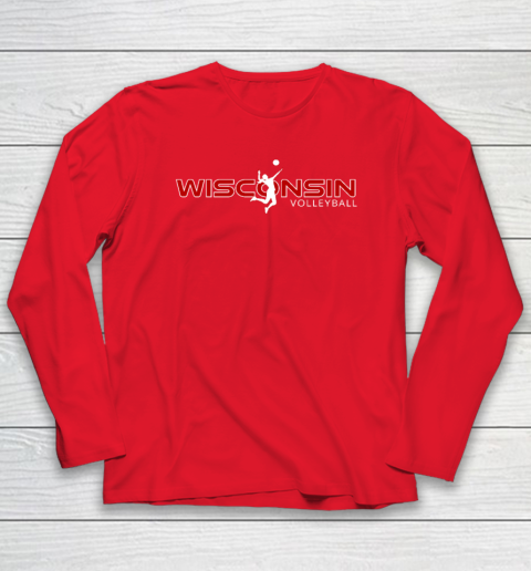 Wisconsin Volleyball Shirt WI Court Game The Badger State Souvenir Long Sleeve T-Shirt 6