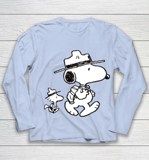 Funny Snoopy Woodstock Camping Youth Long Sleeve 5