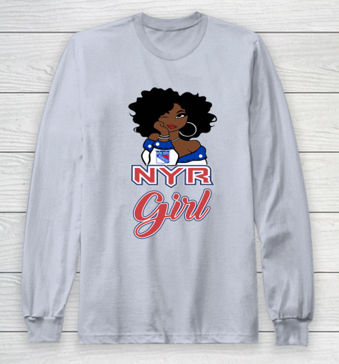 New York Rangers Girl NHL Long Sleeve T-Shirt 6
