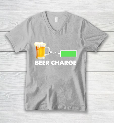 Beer Lover Funny Shirt Beer Charge V-Neck T-Shirt 3