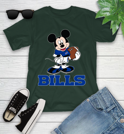 NFL Football Buffalo Bills Cheerful Mickey Mouse Shirt Youth T-Shirt 5