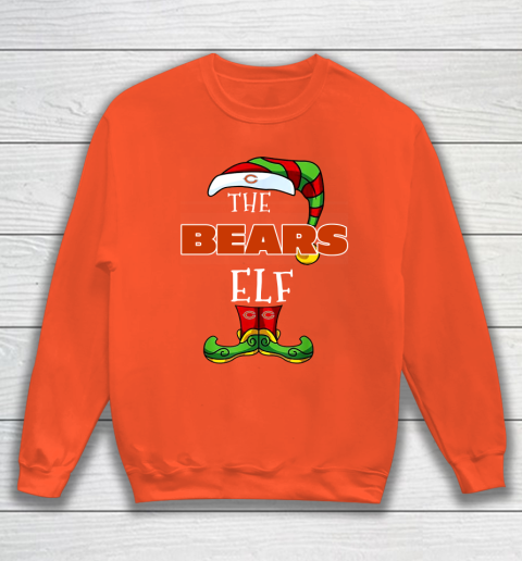 Chicago Bears Christmas ELF Funny NFL Sweatshirt 3