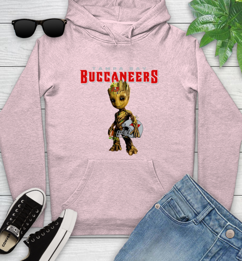 Tampa Bay Buccaneers NFL Football Groot Marvel Guardians Of The Galaxy Youth Hoodie 10