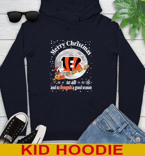 Cincinnati Bengals Merry Christmas To All And To Bengals A Good Season NFL Football Sports Youth Hoodie 3