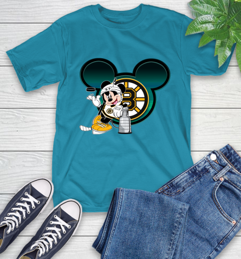 NHL Boston Bruins Stanley Cup Mickey Mouse Disney Hockey T Shirt T-Shirt 8