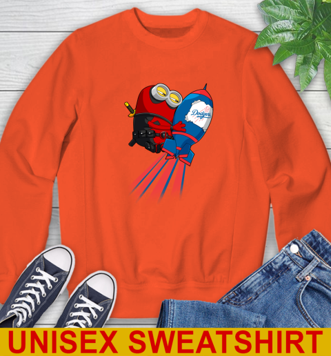 MLB Baseball Los Angeles Dodgers Deadpool Minion Marvel Shirt Sweatshirt 3