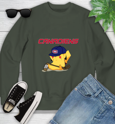 NHL Pikachu Hockey Sports Montreal Canadiens Youth Sweatshirt 10