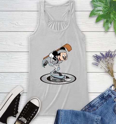 NHL Hockey Los Angeles Kings Cheerful Mickey Disney Shirt Racerback Tank 2