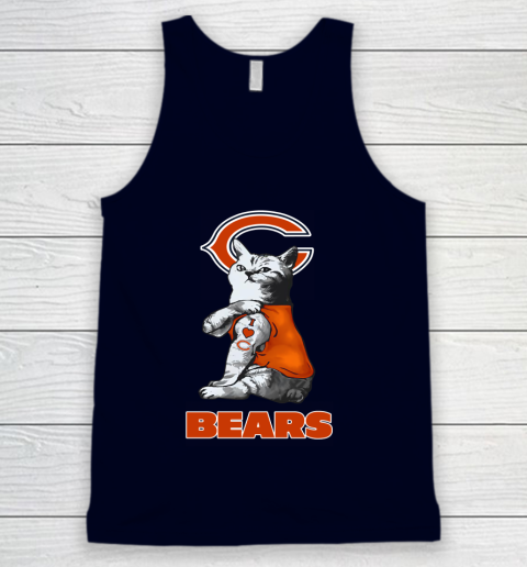 NFL Football My Cat Loves Chicago Bears Tank Top 2