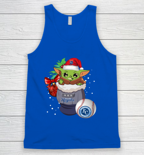 Kansas City Royals Christmas Baby Yoda Star Wars Funny Happy MLB Tank Top 5