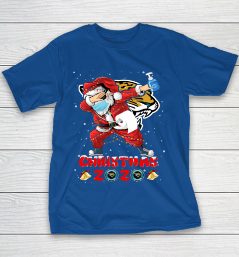 Jacksonville Jaguars Funny Santa Claus Dabbing Christmas 2020 NFL Youth T-Shirt 6