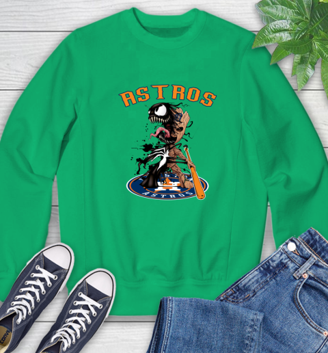 MLB Houston Astros Baseball Venom Groot Guardians Of The Galaxy Sweatshirt 6