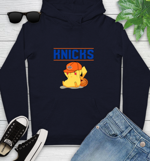 NBA Pikachu Basketball Sports New York Knicks Youth Hoodie 4