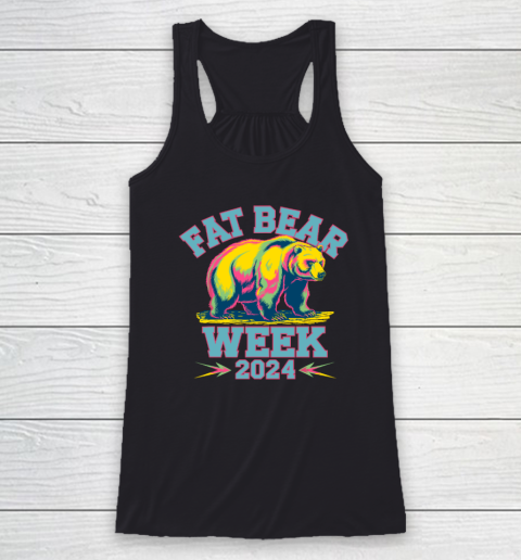 Fat Bear Week 2024 Grazer Animal Lover Alaska Katmai Nature Racerback Tank