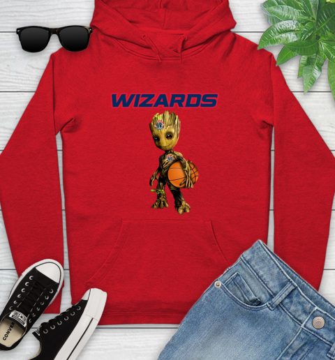 Washington Wizards NBA Basketball Groot Marvel Guardians Of The Galaxy Youth Hoodie 11