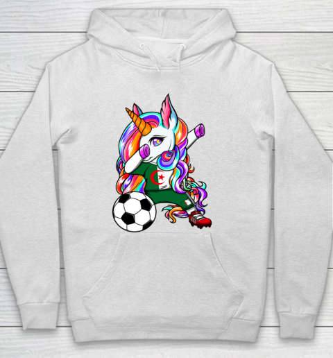 Dabbing Unicorn Algeria Soccer Fans Jersey Algerian Football Hoodie 1