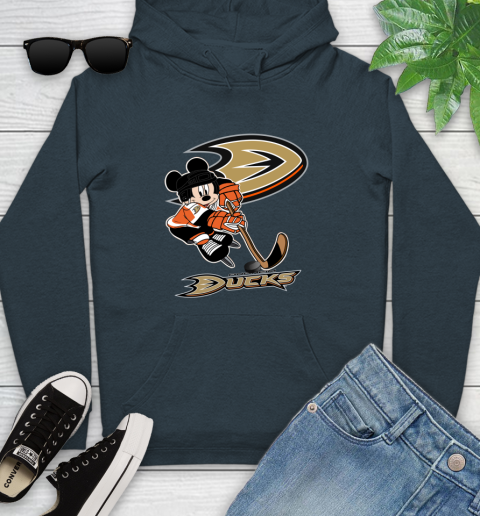 NHL Anaheim Ducks Mickey Mouse Disney Hockey T Shirt Youth Hoodie 8