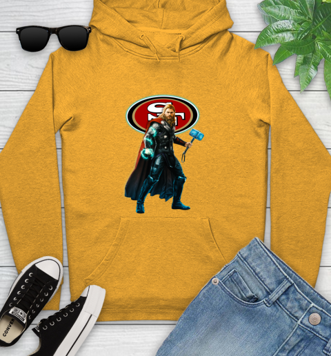 NFL Thor Avengers Endgame Football San Francisco 49ers Youth Hoodie 3