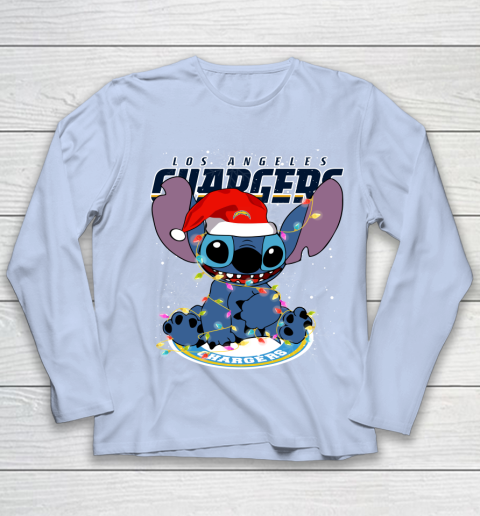 Los Angeles Chargers NFL Football noel stitch Christmas Youth Long Sleeve 5