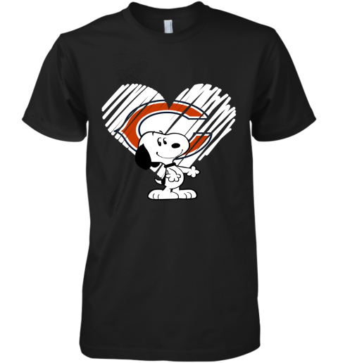 I Love Chicago Bears Snoopy In My Heart NFL Premium Men's T-Shirt