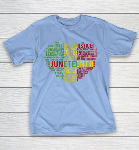 Juneteenth Heart Black History Afro American African Freedom T-Shirt 10