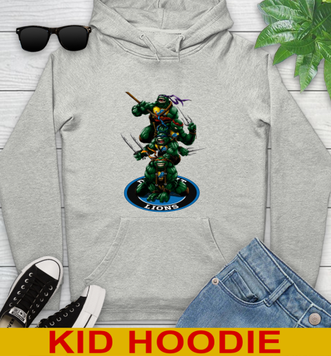 NFL Football Detroit Lions Teenage Mutant Ninja Turtles Shirt Youth Hoodie