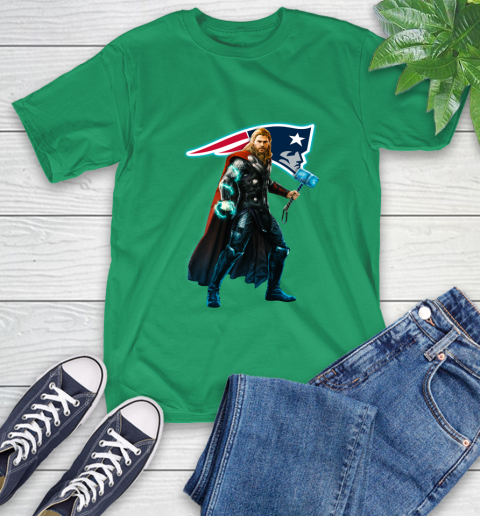 NFL Thor Avengers Endgame Football New England Patriots T-Shirt 7