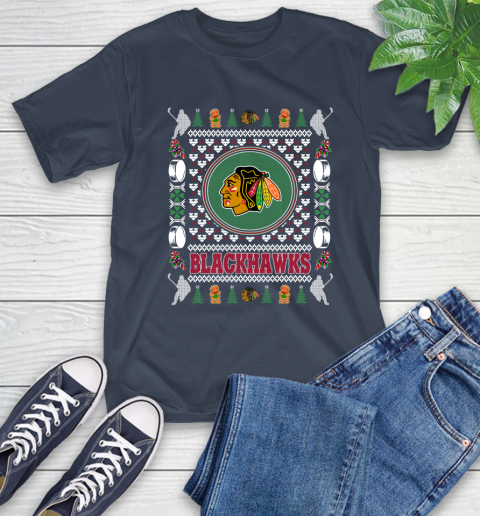 Chicago Blackhawks Merry Christmas NHL Hockey Loyal Fan Ugly Shirt 3