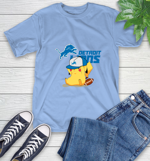 NFL Pikachu Football Sports Detroit Lions T-Shirt 11
