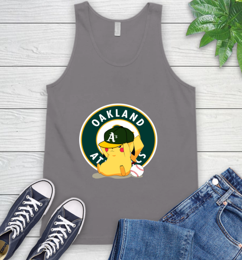 MLB Pikachu Baseball Sports Oakland Athletics Tank Top 7