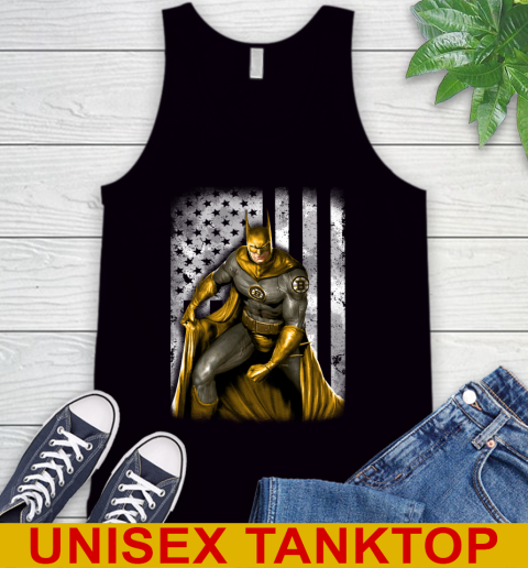 Boston Bruins NHL Hockey Batman DC American Flag Shirt Tank Top