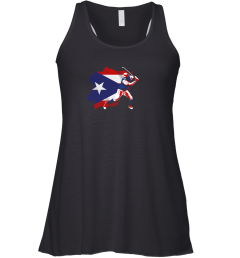 Puerto Rico Flag Shirt Baseball Player Shirt Sport Lover Racerback Tank