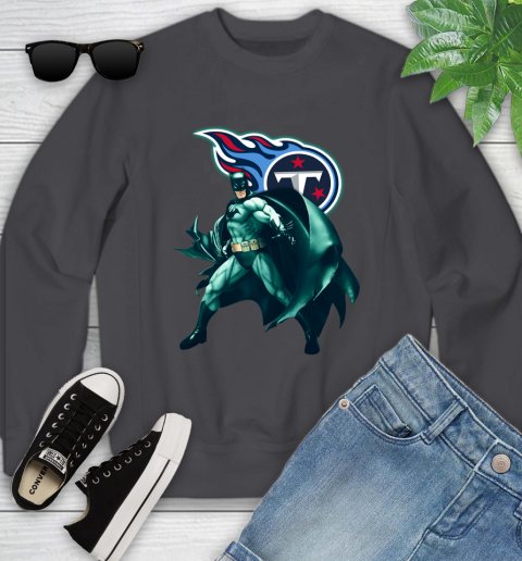 NFL Batman Football Sports Tennessee Titans Youth Sweatshirt 6