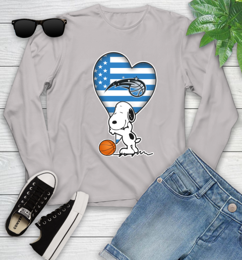Orlando Magic NBA Basketball The Peanuts Movie Adorable Snoopy Youth Long Sleeve 12