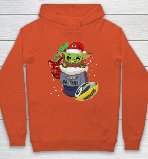 Green Bay Packers Christmas Baby Yoda Star Wars Funny Happy NFL Hoodie 5