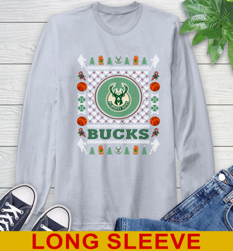 Milwaukee Bucks Merry Christmas NBA Basketball Loyal Fan Long Sleeve T-Shirt 6