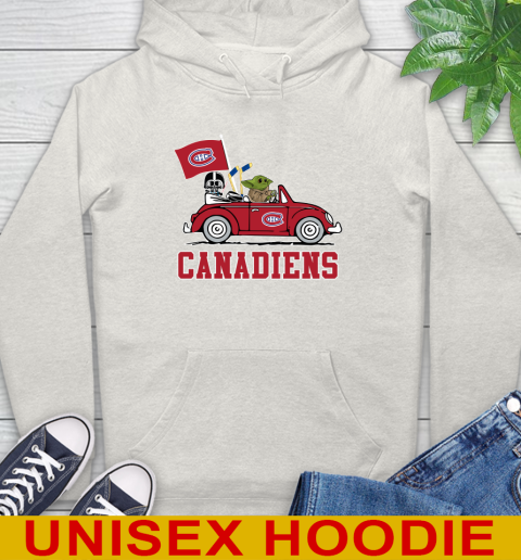 NHL Hockey Montreal Canadiens Darth Vader Baby Yoda Driving Star Wars Shirt Hoodie 12