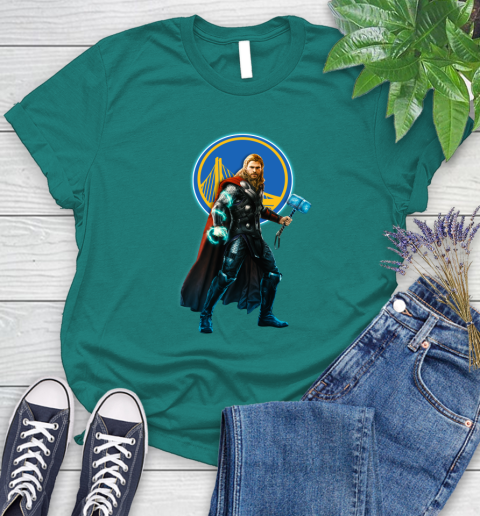 NBA Thor Avengers Endgame Basketball Golden State Warriors Women's T-Shirt 12