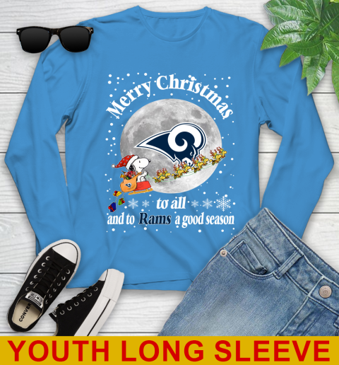 Los Angeles Rams Merry Christmas To All And To Rams A Good Season NFL Football Sports Youth Long Sleeve 8