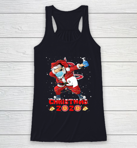 Houston Rockets Funny Santa Claus Dabbing Christmas 2020 NBA Racerback Tank 7